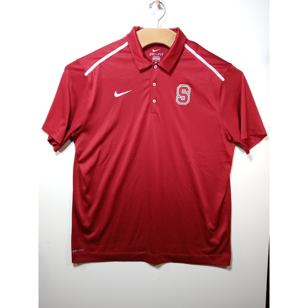 Stanford Cardinal XL Nike Dri-Fit Polo Golf Men's Shirt Sport Logo Sideline Dad